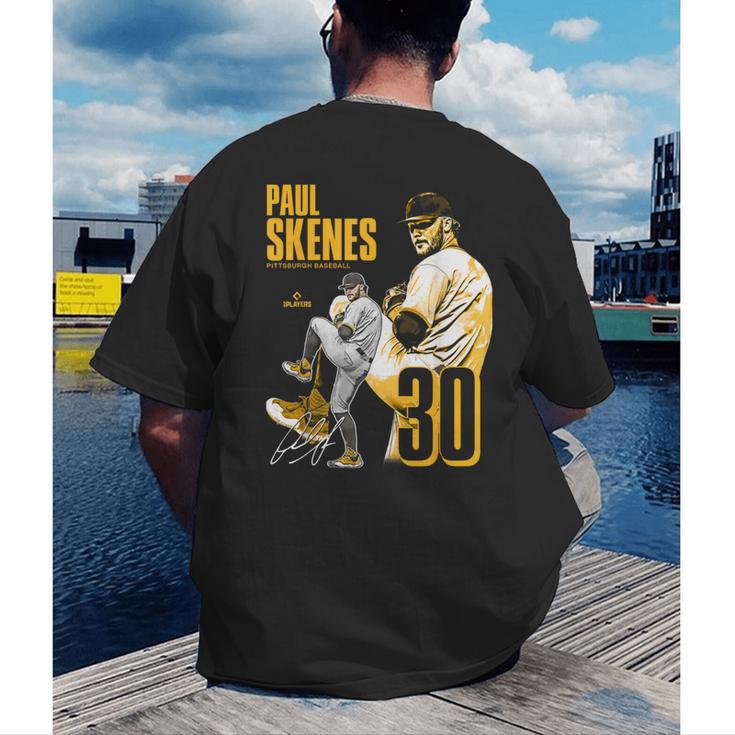 Paul Skenes Pittsburgh MLB Baseball Players MLBPSK304N Men's Back Print T-Shirt