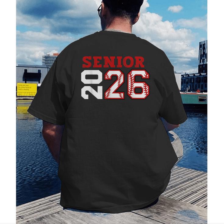 Senior Night Class Of 2026 Baseball Seniors Matching Team Men's Back Print T-Shirt