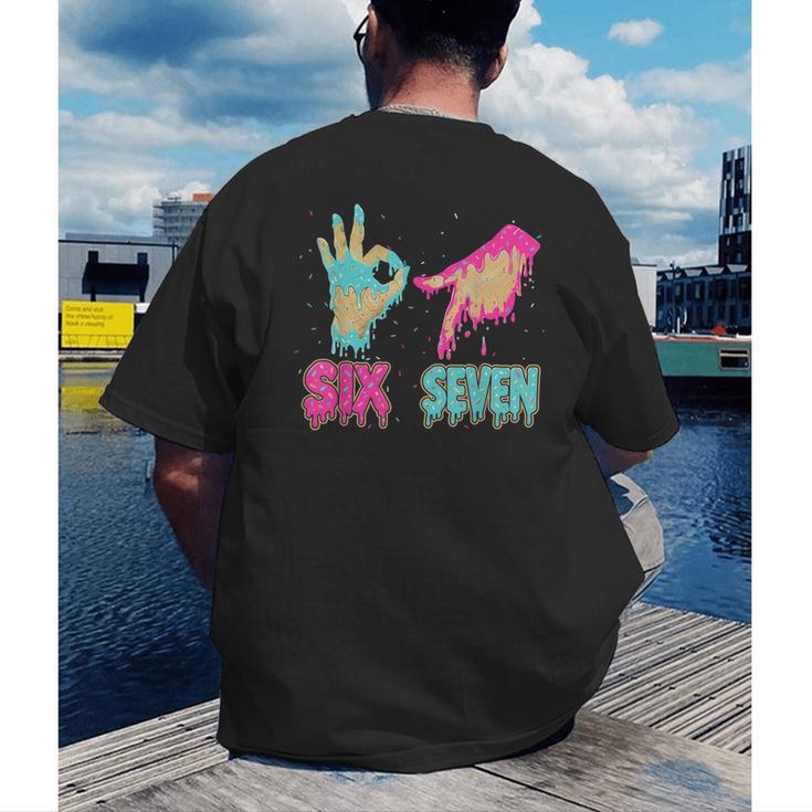 Six Seven 67 Meme Ice Cream Drip Baseball For Boy Kids Men's Back Print T-Shirt