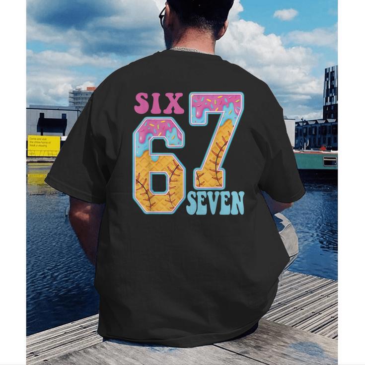 Six Seven Drip Baseball Player Number 67 Or 67th Birthday Men's Back Print T-Shirt Six Seven Drip Baseball Player Number 67 Or 67th Birthday Men's Back Print T-Shirt