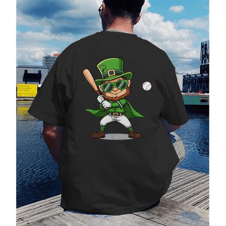 St Patrick’s Day Leprechaun Baseball Irish Graphic Men's Back Print T-Shirt