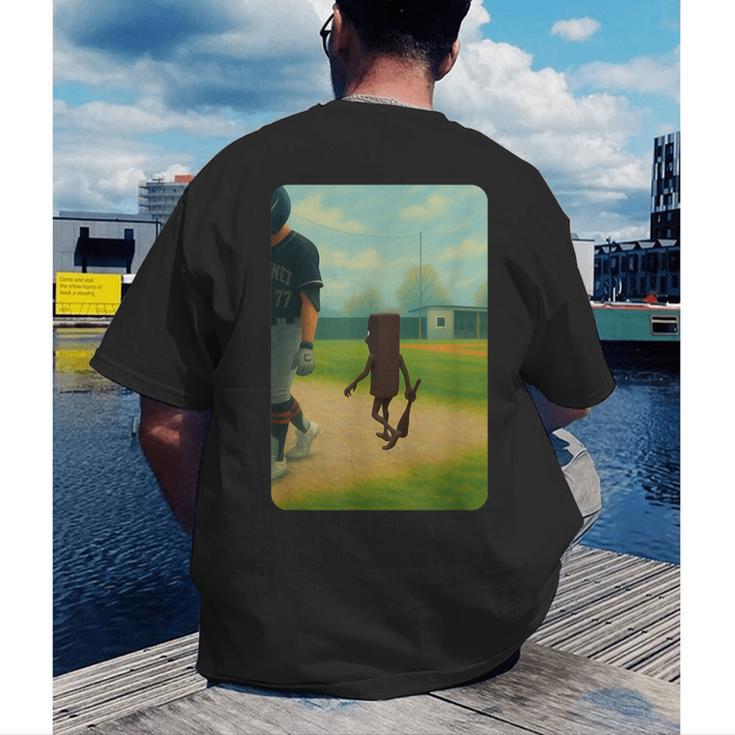 Tung Tung Tung Sahur Baseball Meme Men's Back Print T-Shirt Tung Tung Tung Sahur Baseball Meme Men's Back Print T-Shirt
