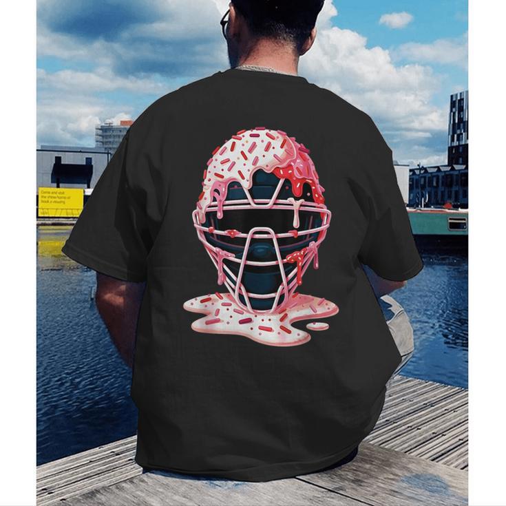 Valentine Baseball Catcher Mask Ice Cream Drip Tee For Boys Men's Back Print T-Shirt Valentine Baseball Catcher Mask Ice Cream Drip Tee For Boys Men's Back Print T-Shirt