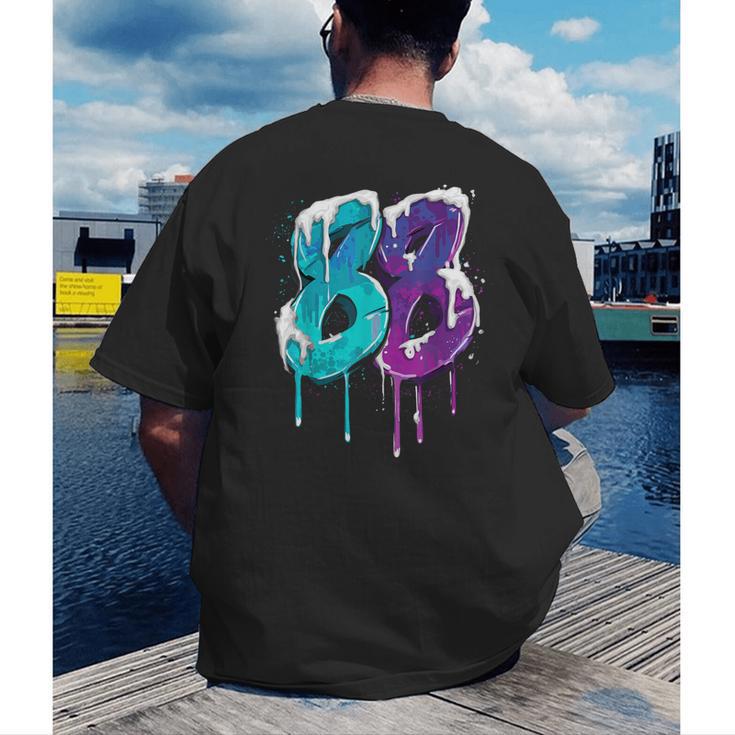 Vintage Baseball 88 Number Men's Back Print T-Shirt