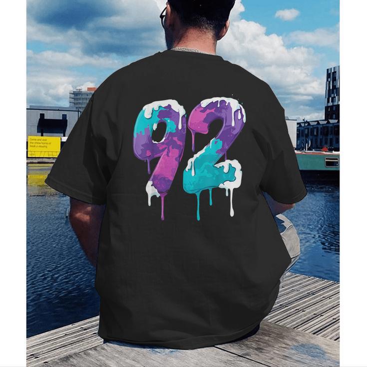 Vintage Baseball 92 Number Men's Back Print T-Shirt Vintage Baseball 92 Number Men's Back Print T-Shirt
