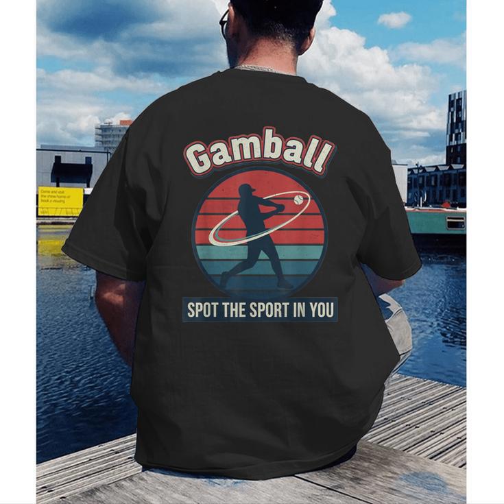 Vintage Baseball Batter Retro Sports Circle Graphic Men's Back Print T-Shirt