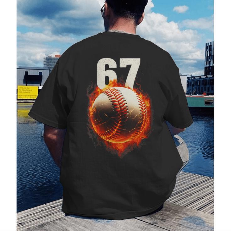 Women's 67 Baseball Boys Birthday Teens Six Seven Brainrot Men's Back Print T-Shirt