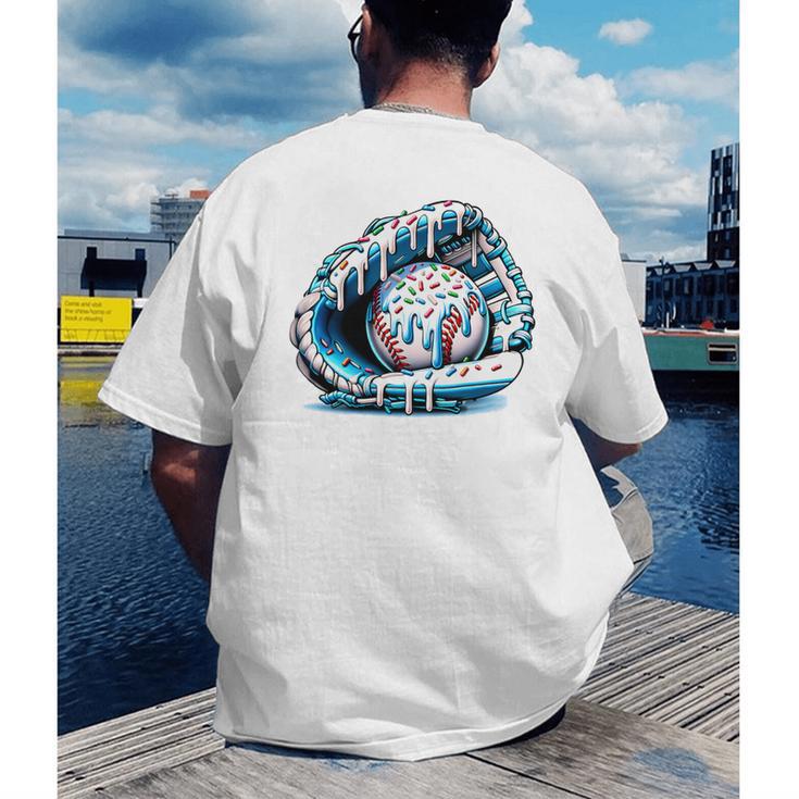 Baseball Drip Ice Cream Sprinkles Baseball Glove Premium Tri-Blend Men's Back Print T-Shirt Baseball Drip Ice Cream Sprinkles Baseball Glove Premium Tri-Blend Men's Back Print T-Shirt