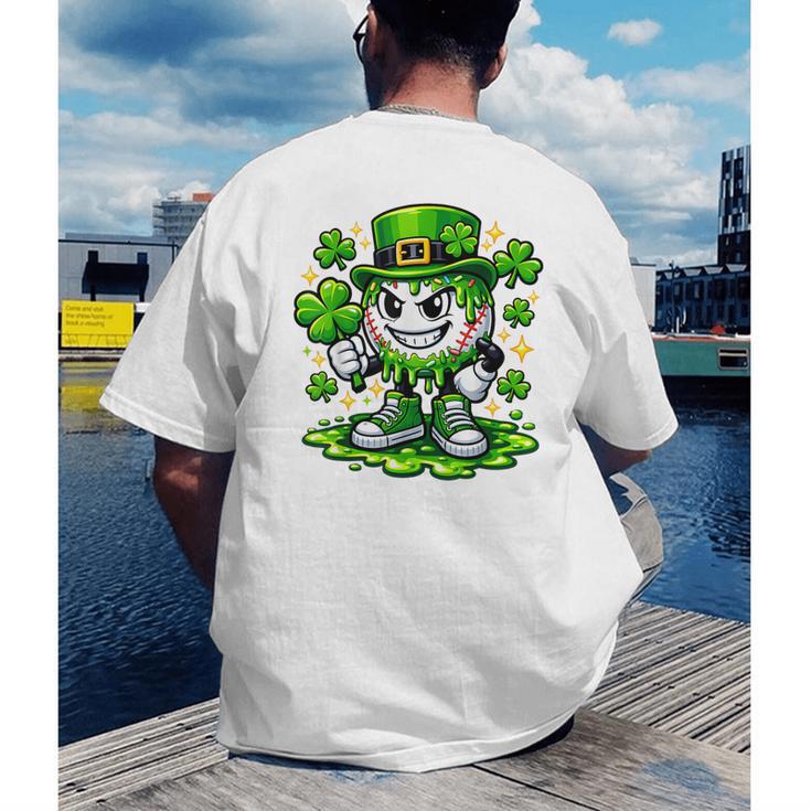 Baseball Drip Icecream Apparel Youth Boy St Patrick Day Men's Back Print T-Shirt