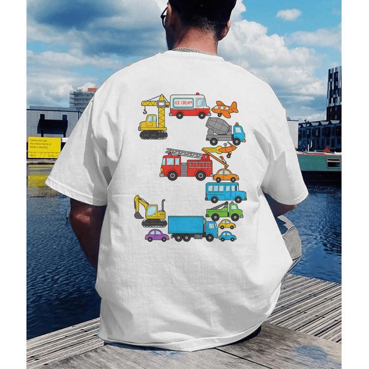 Baseball Ice Cream Drip Vehicles Youth Baseball Drip Premium Tri-Blend Men's Back Print T-Shirt
