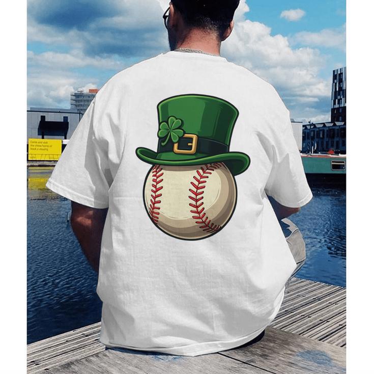 Baseball Leprechaun Hat Saint Patrick Retro Men's Back Print T-Shirt