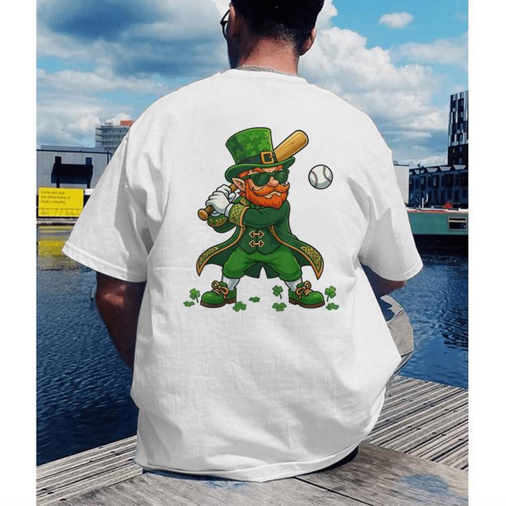 Baseball St Patricks Day Leprechaun Boys Girls Men Women Men's Back Print T-Shirt Baseball St Patricks Day Leprechaun Boys Girls Men Women Men's Back Print T-Shirt