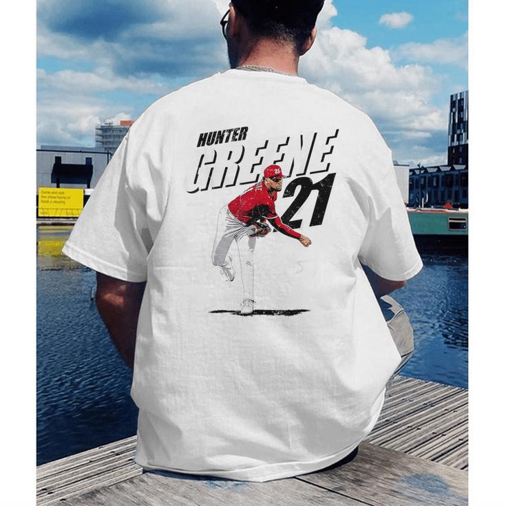Hunter Greene Cincinnati MLB Baseball Players MLBHGR204M Men's Back Print T-Shirt Hunter Greene Cincinnati MLB Baseball Players MLBHGR204M Men's Back Print T-Shirt