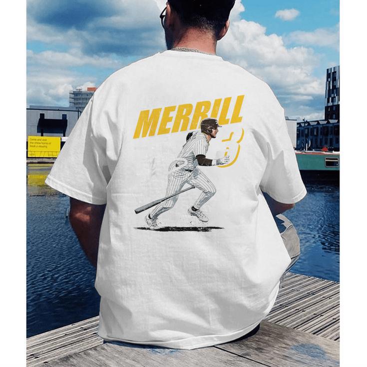 Jackson Merrill San Diego MLB Baseball Player MLBJME204M Men's Back Print T-Shirt