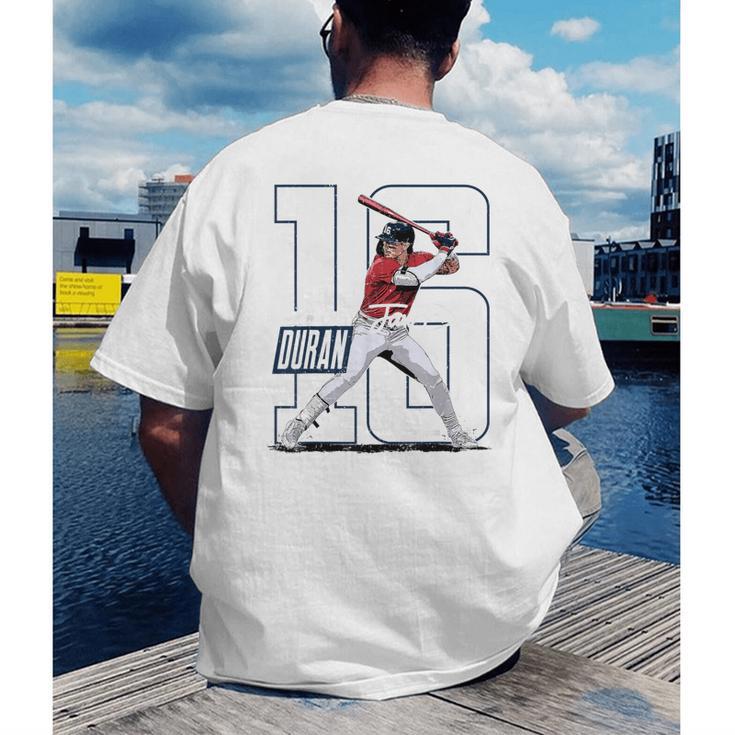 Jarren Duran Boston MLB Baseball Players MLBJDU202M Men's Back Print T-Shirt Jarren Duran Boston MLB Baseball Players MLBJDU202M Men's Back Print T-Shirt