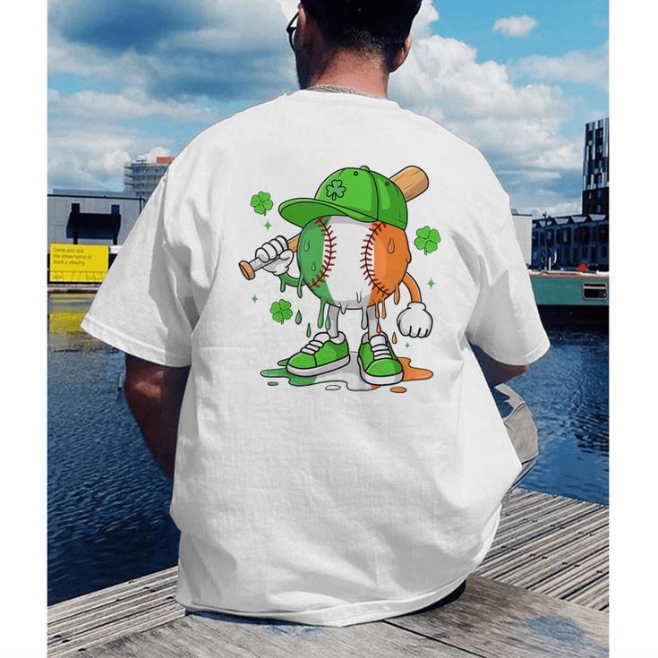 Kids Boys St Patricks Day Irish Flag Kids Baseball Ice Cream Drip Men's Back Print T-Shirt Kids Boys St Patricks Day Irish Flag Kids Baseball Ice Cream Drip Men's Back Print T-Shirt