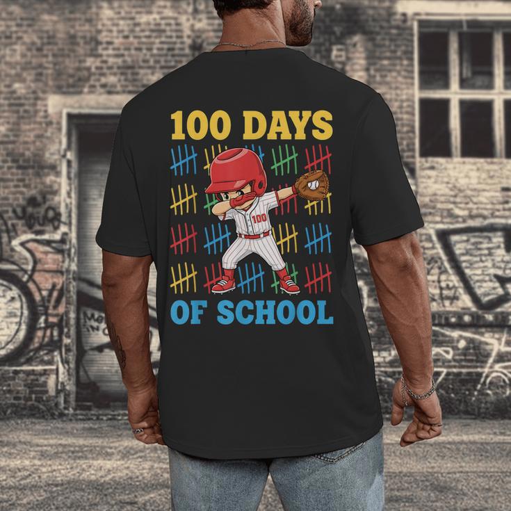 100 Days Of School Baseball Bat 100th Day Of School Boys Men's Back Print T-Shirt 100 Days Of School Baseball Bat 100th Day Of School Boys Men's Back Print T-Shirt