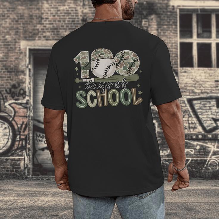 100 Days Of School Baseball Camo Celebration Men's Back Print T-Shirt 100 Days Of School Baseball Camo Celebration Men's Back Print T-Shirt