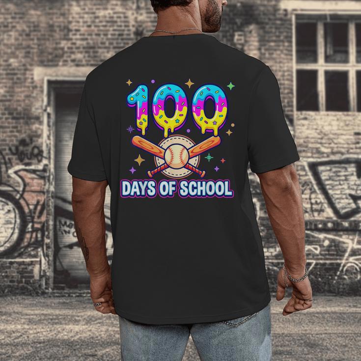 100 Days Of School Baseball Ice Cream Drip Kids Boys Teacher Men's Back Print T-Shirt 100 Days Of School Baseball Ice Cream Drip Kids Boys Teacher Men's Back Print T-Shirt