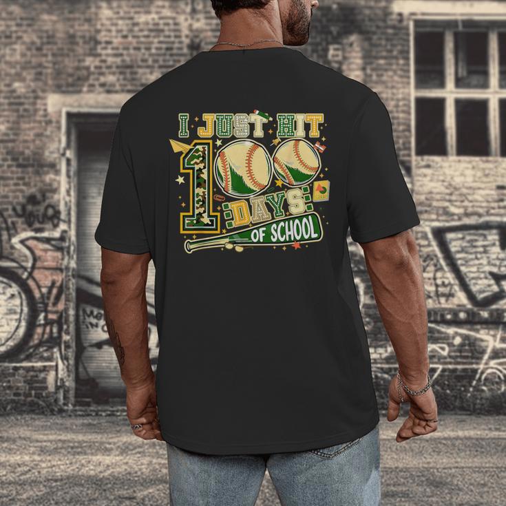 100 Days Of School Baseball I Just Hit 100 Days Boy COUNSELO Men's Back Print T-Shirt