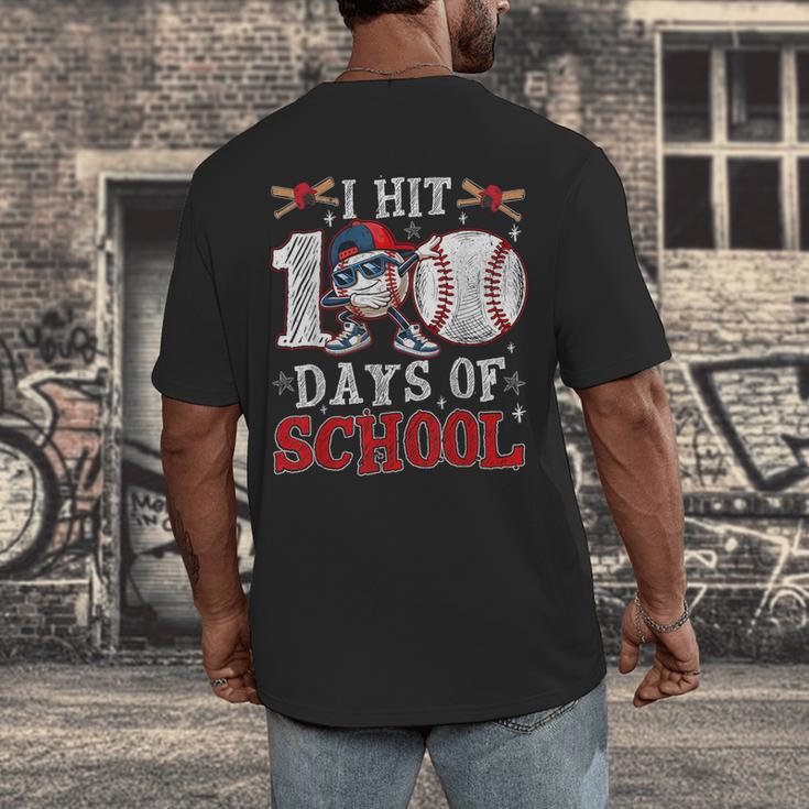 100 Days Of School Dabbing Baseball Hit Student Kids Boys Men's Back Print T-Shirt 100 Days Of School Dabbing Baseball Hit Student Kids Boys Men's Back Print T-Shirt