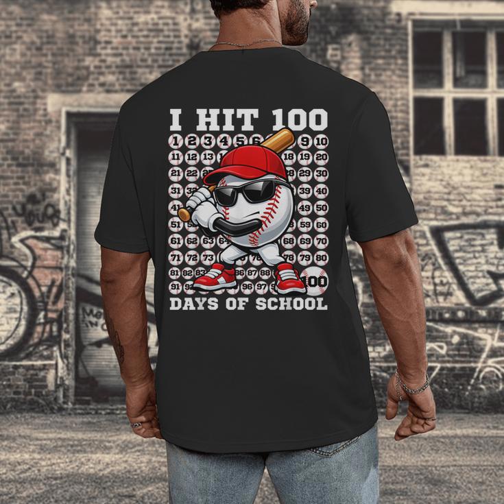 100 Days Of School Retro Baseball Sport For Boys Teachers Men's Back Print T-Shirt 100 Days Of School Retro Baseball Sport For Boys Teachers Men's Back Print T-Shirt