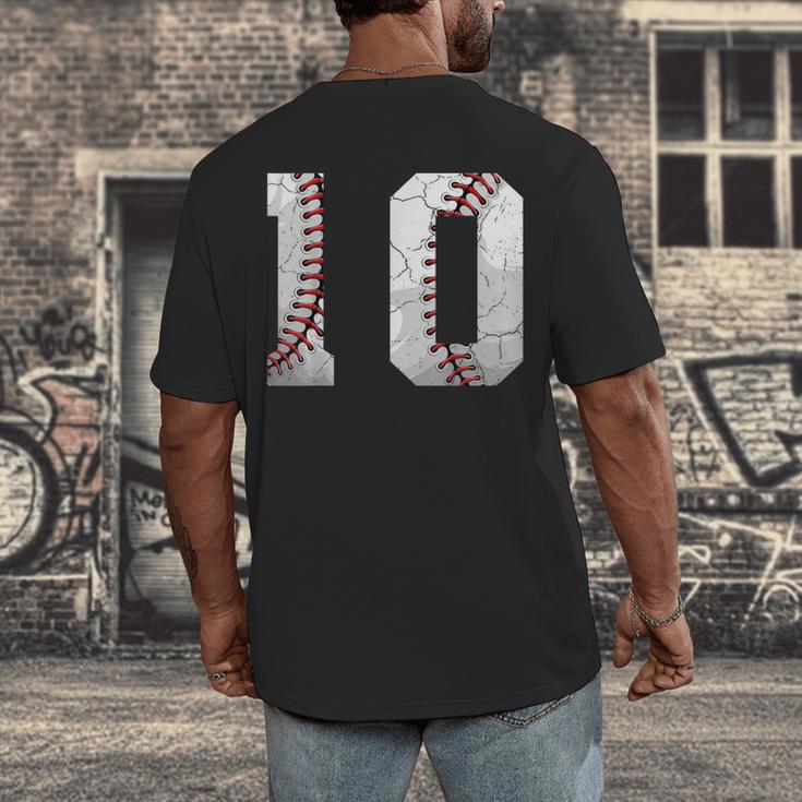 2016 10th Birthday Baseball Boys Kids Ten 10 Tenth Men's Back Print T-Shirt 2016 10th Birthday Baseball Boys Kids Ten 10 Tenth Men's Back Print T-Shirt
