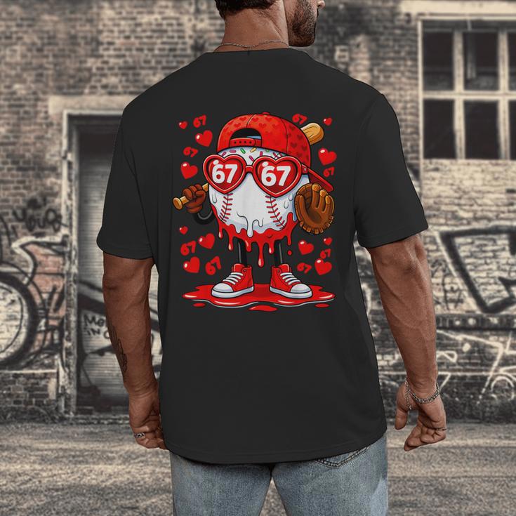 67 Baseball Drip Valentine's Day Men's Back Print T-Shirt 67 Baseball Drip Valentine's Day Men's Back Print T-Shirt