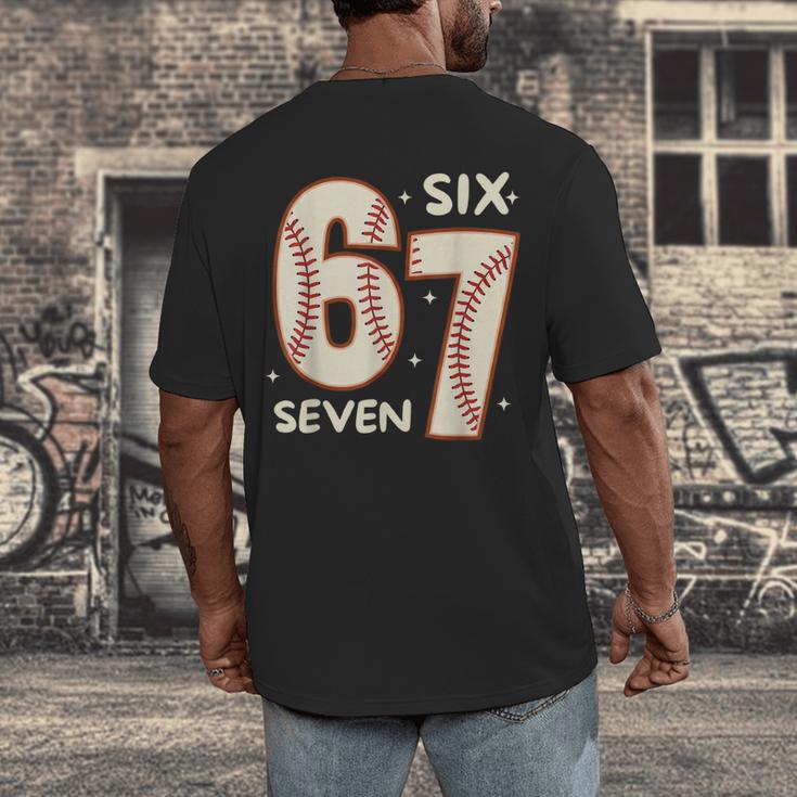 67 Baseball Six Seven 6 7 Meme Kids 67 Teen Boys 6-7 Men's Back Print T-Shirt 67 Baseball Six Seven 6 7 Meme Kids 67 Teen Boys 6-7 Men's Back Print T-Shirt