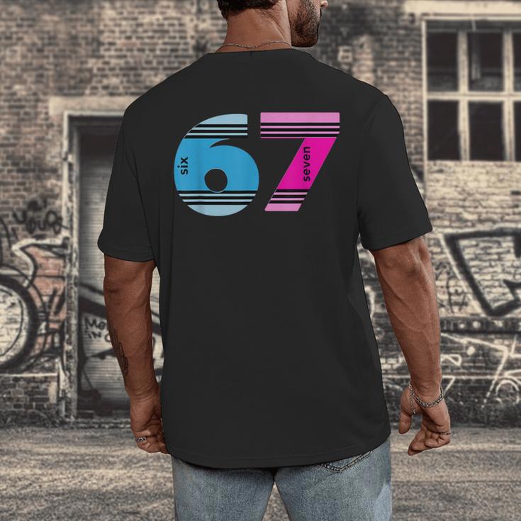 67 Crayon Cool Baseball Crayon 6 7 67 Men's Back Print T-Shirt