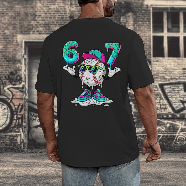 67 Meme Six Seven 6 7 Meme Baseball Drip Men's Back Print T-Shirt
