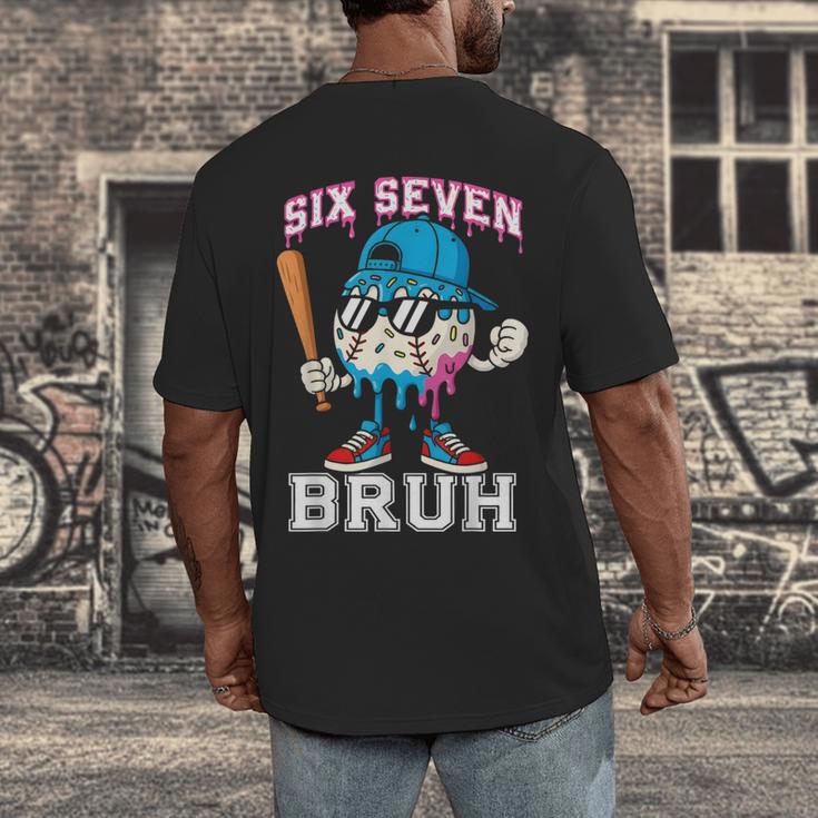 67 Six Seven Baseball Ice Cream Drip Number 67 Player Men's Back Print T-Shirt 67 Six Seven Baseball Ice Cream Drip Number 67 Player Men's Back Print T-Shirt