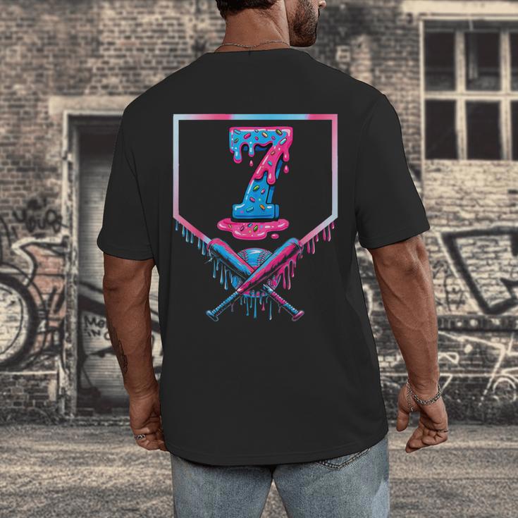 67 Six Seven Meme Baseball Ice Cream Drip 67 Gen Alpha Slang Men's Back Print T-Shirt