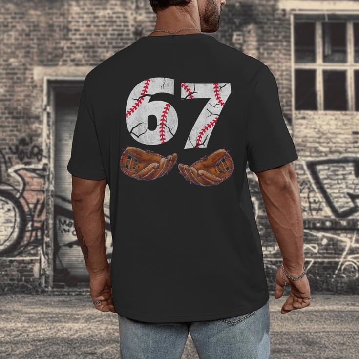 67 Trend Baseball Six Seven Number For Boys Men Men's Back Print T-Shirt 67 Trend Baseball Six Seven Number For Boys Men Men's Back Print T-Shirt