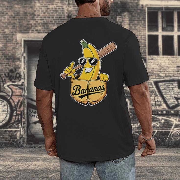 Banana Baseball Fruit Men's Back Print T-Shirt Banana Baseball Fruit Men's Back Print T-Shirt