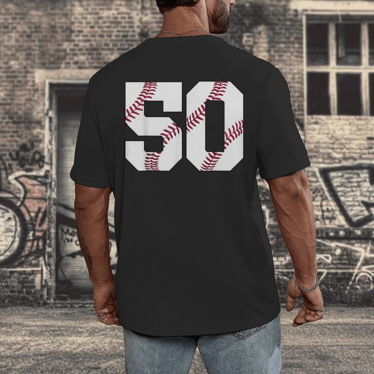 Baseball 1976 50th Birthday Vintage 50 Years Old Retro Men's Back Print T-Shirt Baseball 1976 50th Birthday Vintage 50 Years Old Retro Men's Back Print T-Shirt