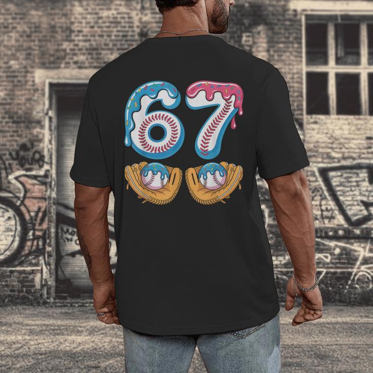 Baseball 67 Ice Cream Drip 67 Meme Player T-Shirt Men's Back Print T-Shirt Baseball 67 Ice Cream Drip 67 Meme Player T-Shirt Men's Back Print T-Shirt