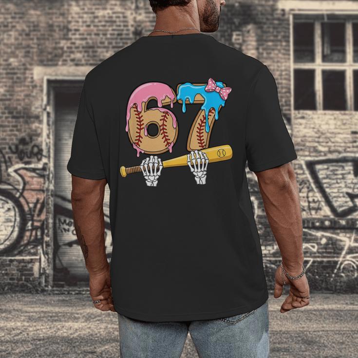 Baseball 67 Ice Cream Drip Skeleton Six Seven Boys Meme Men's Back Print T-Shirt Baseball 67 Ice Cream Drip Skeleton Six Seven Boys Meme Men's Back Print T-Shirt