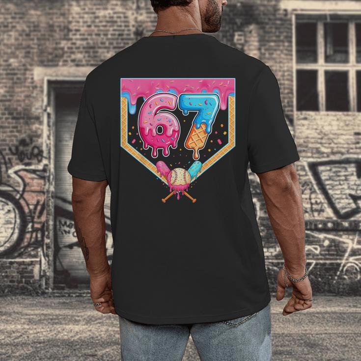 Baseball 67 Six Seven Meme Drip 6 7 Boys Girl Kids Men's Back Print T-Shirt Baseball 67 Six Seven Meme Drip 6 7 Boys Girl Kids Men's Back Print T-Shirt