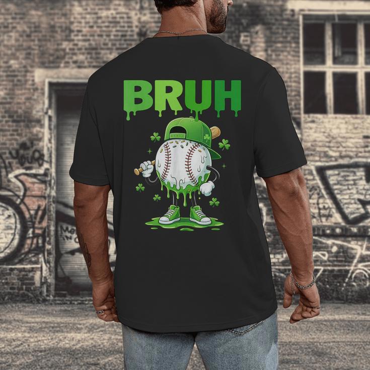 Baseball Bruh Drip Ice Cream Youth Boy St Patricks Day Men's Back Print T-Shirt Baseball Bruh Drip Ice Cream Youth Boy St Patricks Day Men's Back Print T-Shirt
