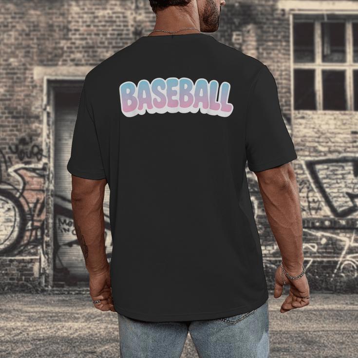 Baseball Bubble Letter Men's Back Print T-Shirt