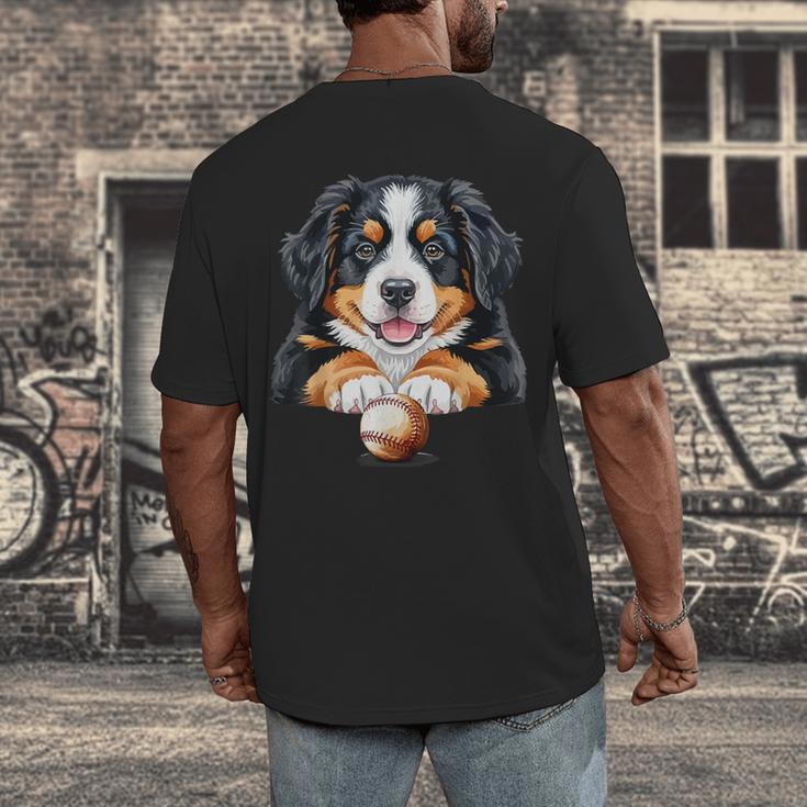 Baseball Dog Men & Women Men's Back Print T-Shirt