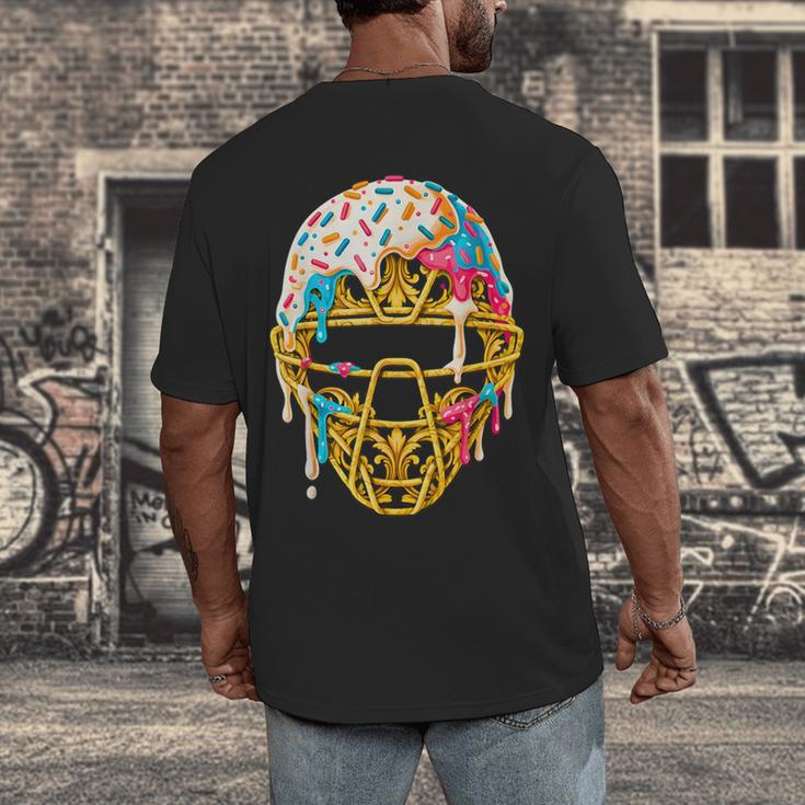 Baseball Drip For Boys Ice Cream Drip Youth Boys Catcher's Men's Back Print T-Shirt