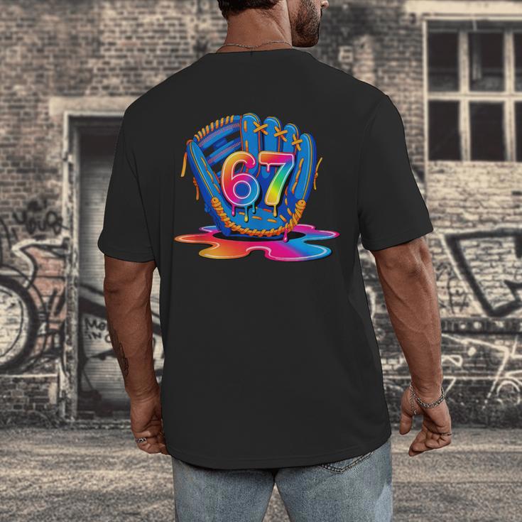 Baseball Drip Ice Cream 67 Lifestyle 101 Men's Back Print T-Shirt Baseball Drip Ice Cream 67 Lifestyle 101 Men's Back Print T-Shirt