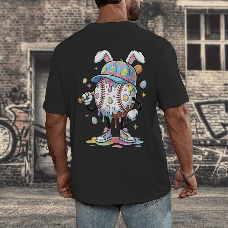 Baseball Drip Ice Cream Apparel Youth Boy Easter Day Men's Back Print T-Shirt