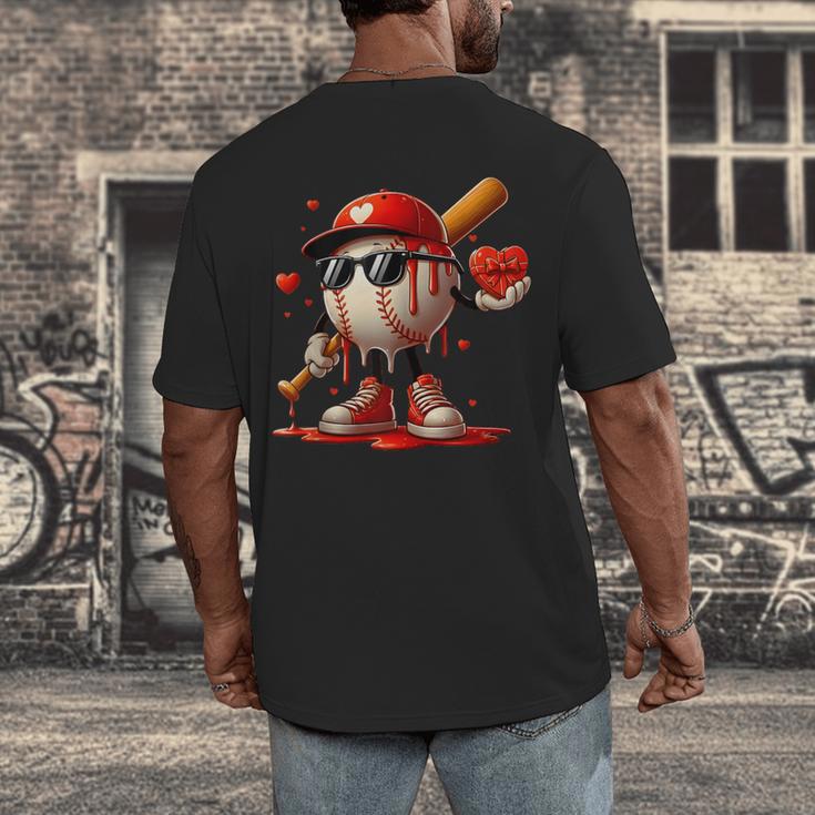 Baseball Drip Ice Cream Apparel Youth Boy Valentine Men's Back Print T-Shirt Baseball Drip Ice Cream Apparel Youth Boy Valentine Men's Back Print T-Shirt
