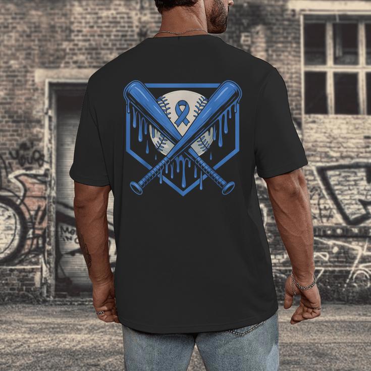 Baseball Drip Ice Cream Diabetes Awareness Ribbon Boys Girls Men's Back Print T-Shirt Baseball Drip Ice Cream Diabetes Awareness Ribbon Boys Girls Men's Back Print T-Shirt