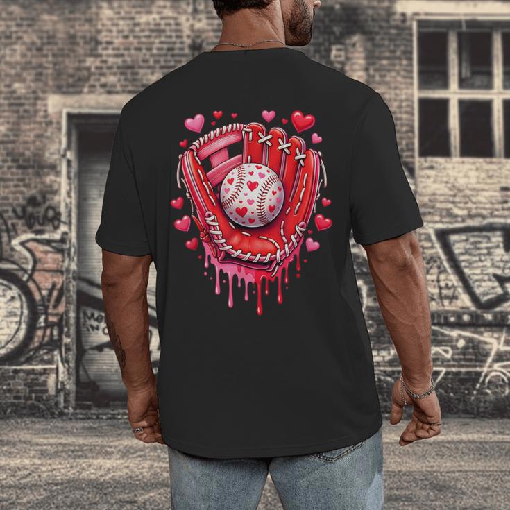 Baseball Drip Ice Cream Sprinkles Valentines Day Baseball Men's Back Print T-Shirt Baseball Drip Ice Cream Sprinkles Valentines Day Baseball Men's Back Print T-Shirt