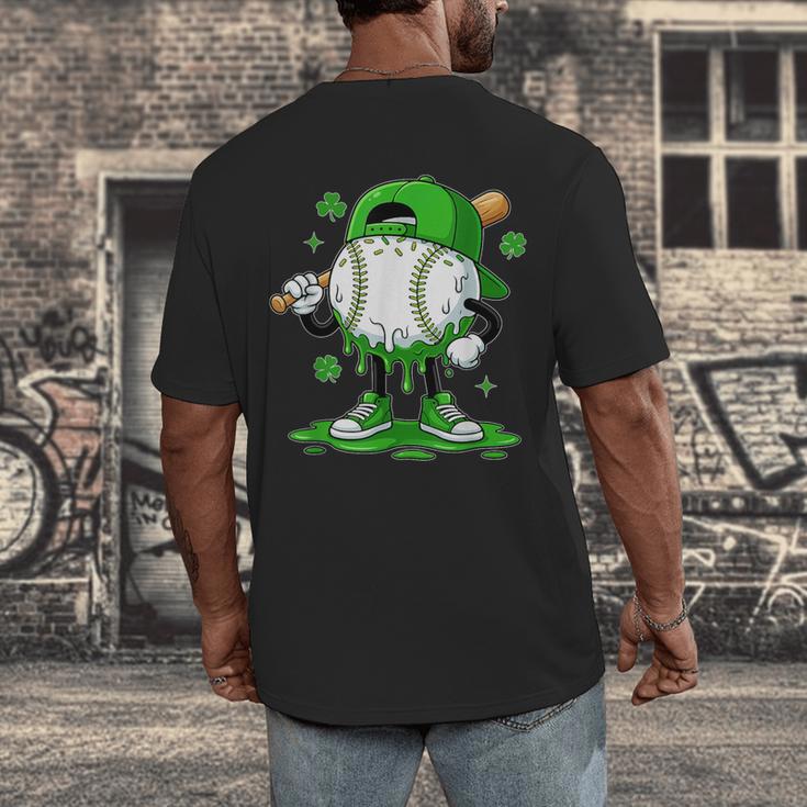 Baseball Drip Icecream Apparel Youth Boy St Patrick's Day Men's Back Print T-Shirt