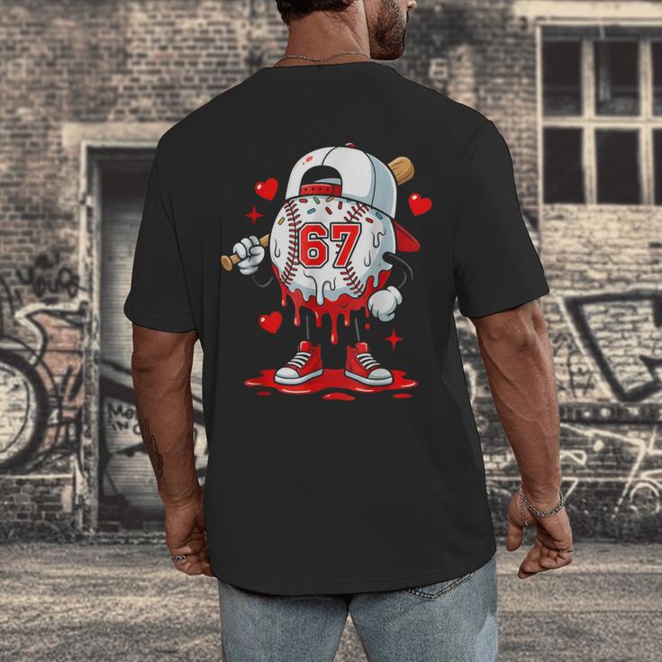 Baseball Drip Icecream Valentine 67 Meme Tees Men Youth Boys Men's Back Print T-Shirt Baseball Drip Icecream Valentine 67 Meme Tees Men Youth Boys Men's Back Print T-Shirt